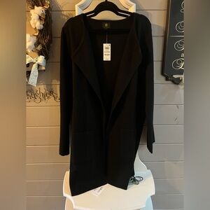 NWT Core Black Open Front Cardigan